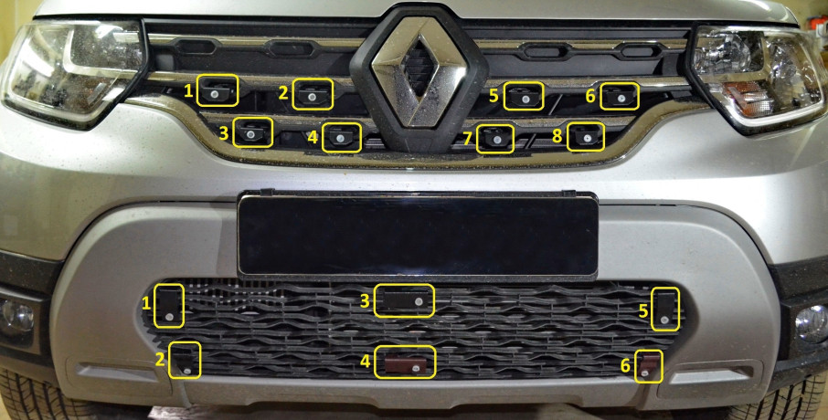 Заглушка №2 (низ/глухая) "КАРТ" для Renault Duster 2 (с 2021 г.в.) купить недорого с доставкой в Адлер